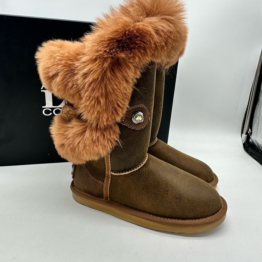 Australia Luxe Collective Nordic Short Boots Aviator Brown NWT US 6 | EU 37